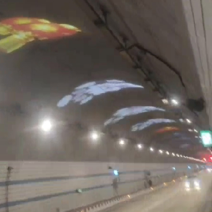 gobo lighting design of tunnel